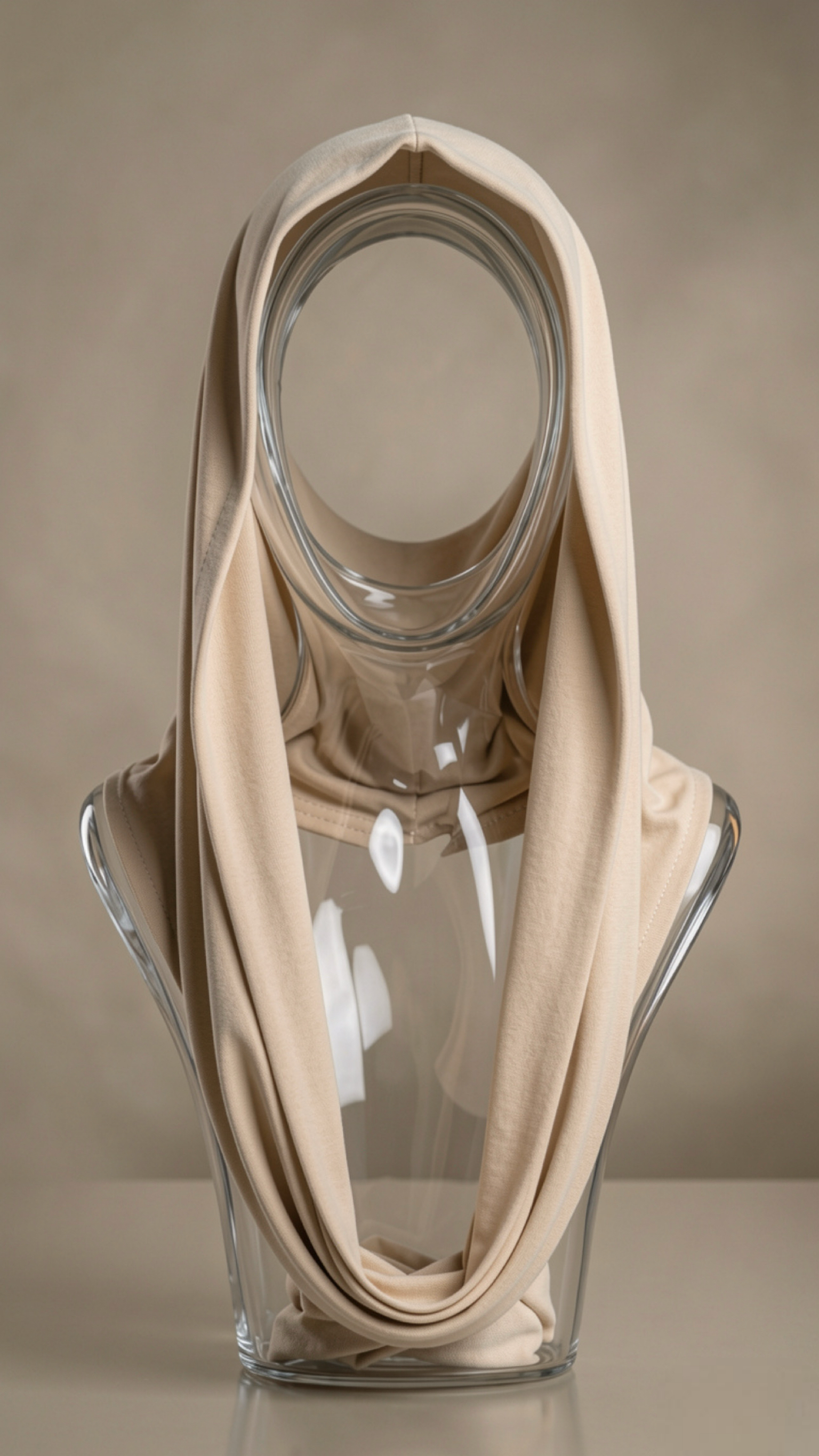 Light Beige Hood Cape
